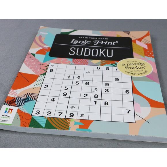 Large Print Puzzles Sudoku Hinkler120 Easy to Hard Puzzles Brain Training Book - Picture 3 of 5